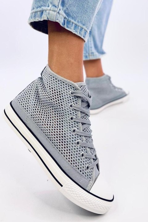 Ażurowe trampki za kostkę MOUSSE GREY - Inello Ażurowe trampki za kostkę MOUSSE GREY - Inello