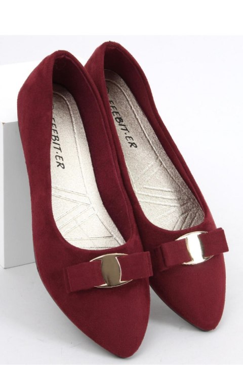 Baleriny damskie JANYA WINE RED - Inello Baleriny damskie JANYA WINE RED - Inello