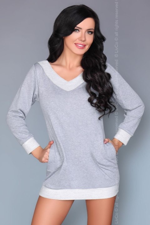 Koszulka nocna Koszula Nocna Model Maristela Grey - Livia Corsetti Fashion Koszulka nocna Koszula Nocna Model Maristela Grey - Livia Corsetti Fashion