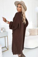 Sweter Kardigan Model 552-1 Czekolada - Numoco