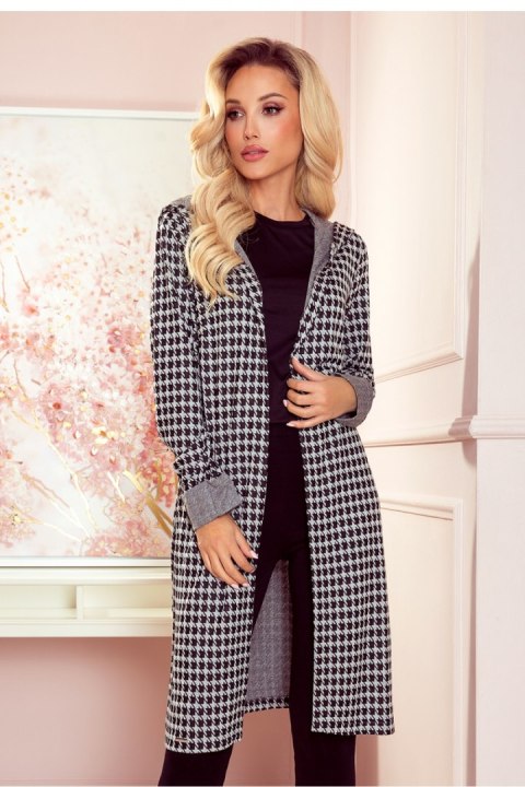 Sweter Kardigan Model 218-6 Pepitka - Numoco Sweter Kardigan Model 218-6 Pepitka - Numoco