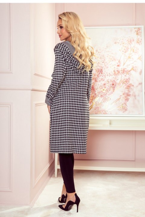 Sweter Kardigan Model 218-6 Pepitka - Numoco Sweter Kardigan Model 218-6 Pepitka - Numoco