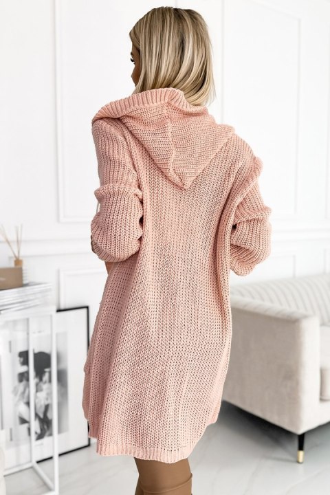 Sweter Kardigan Model 488-2 Pink - Numoco Sweter Kardigan Model 488-2 Pink - Numoco