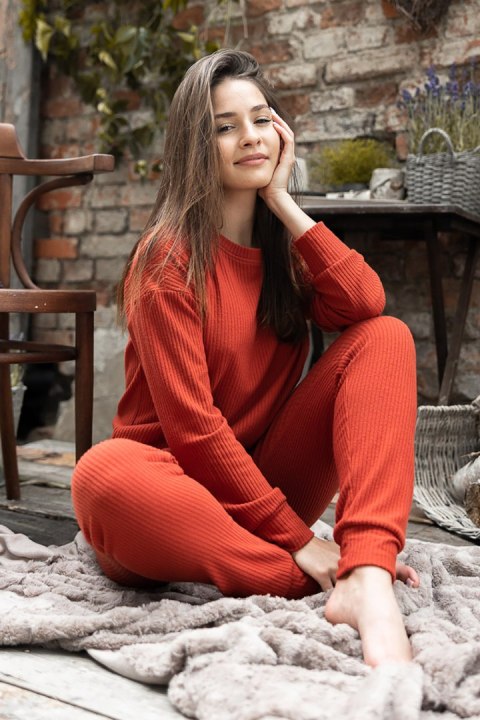 Piżama Damska Model Orange Woman Orange - Sensis Piżama Damska Model Orange Woman Orange - Sensis
