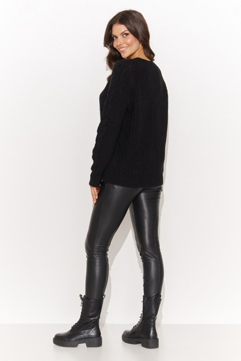 Sweter Damski Model NU_S97 Black - Numinou Sweter Damski Model NU_S97 Black - Numinou