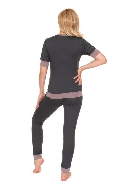 Piżama Ciążowa Model 0184 Grafit - PeeKaBoo Piżama Ciążowa Model 0184 Grafit - PeeKaBoo