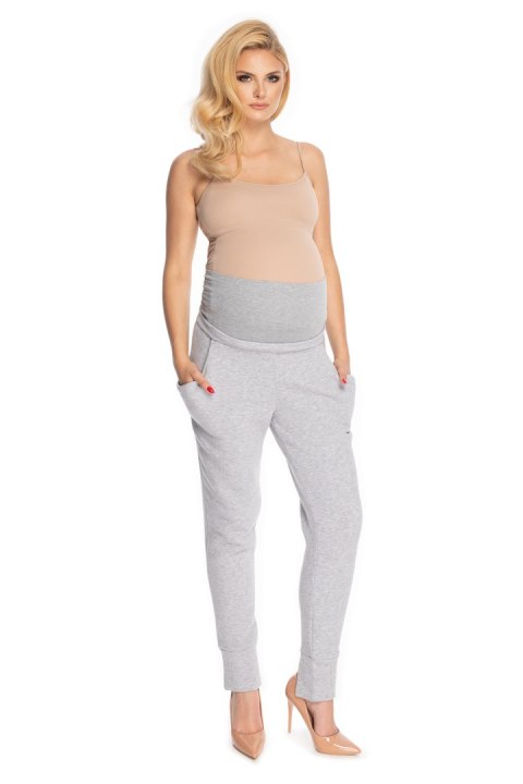 Spodnie Ciążowe Model 0175 Grey - PeeKaBoo Spodnie Ciążowe Model 0175 Grey - PeeKaBoo