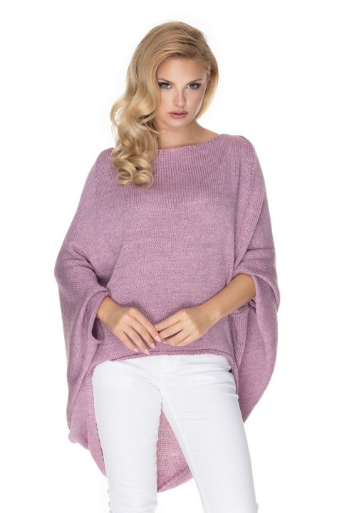 Sweter Ponczo Model 30068 Lila - PeeKaBoo Sweter Ponczo Model 30068 Lila - PeeKaBoo