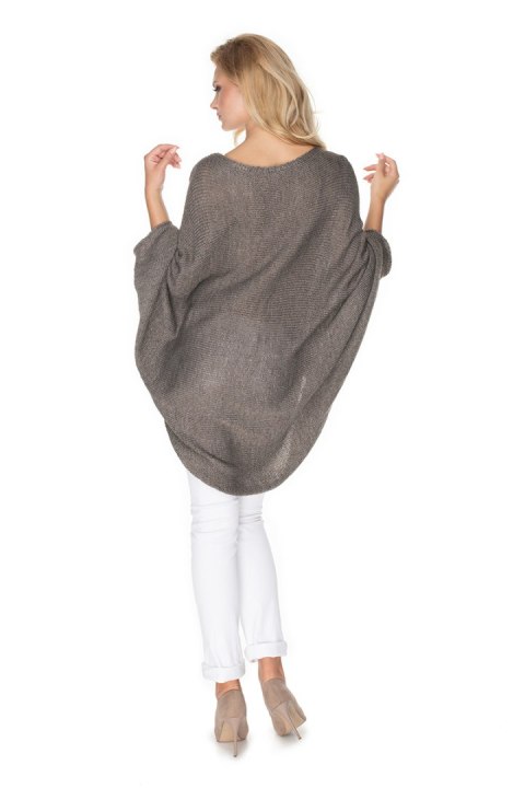 Sweter Ponczo Model 30068 Tabak - PeeKaBoo Sweter Ponczo Model 30068 Tabak - PeeKaBoo