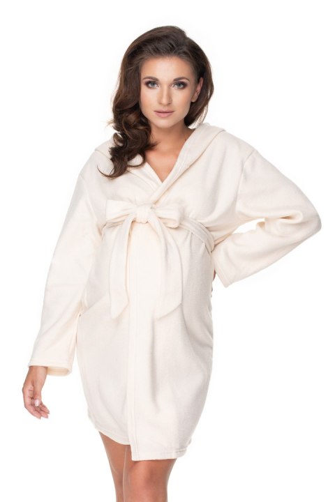 Szlafrok Damski Model 0148 Cream - PeeKaBoo Szlafrok Damski Model 0148 Cream - PeeKaBoo