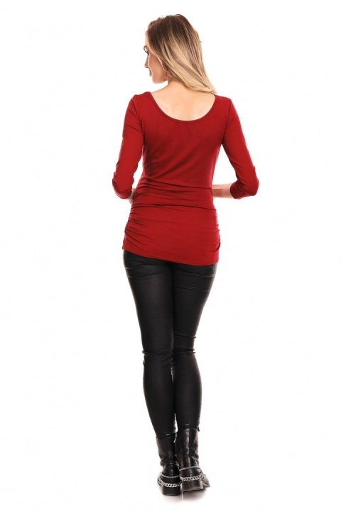 Bluzka Ciążowa Model 0142 Bordo - PeeKaBoo Bluzka Ciążowa Model 0142 Bordo - PeeKaBoo
