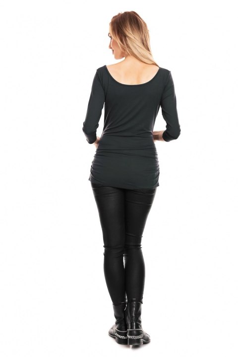 Bluzka Ciążowa Model 0142 Grafit - PeeKaBoo Bluzka Ciążowa Model 0142 Grafit - PeeKaBoo