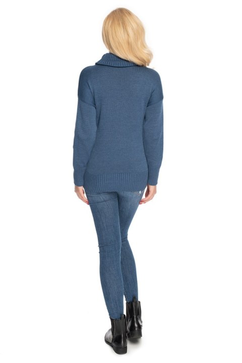 Golf Damski Model 70037 Jeans - PeeKaBoo Golf Damski Model 70037 Jeans - PeeKaBoo