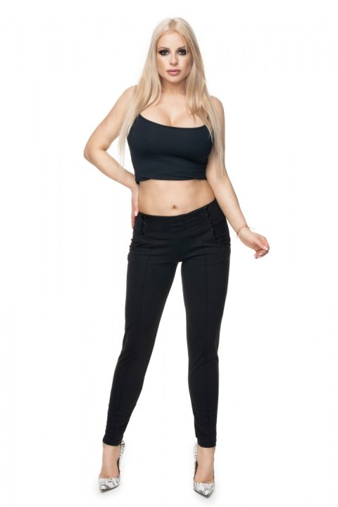 Spodnie Damskie Model 0105 Black - PeeKaBoo Spodnie Damskie Model 0105 Black - PeeKaBoo