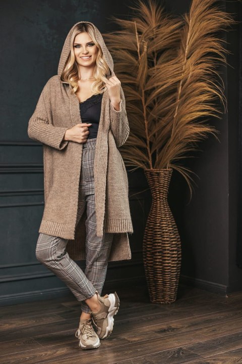 Sweter Kardigan Model 70043 Tabak - PeeKaBoo Sweter Kardigan Model 70043 Tabak - PeeKaBoo