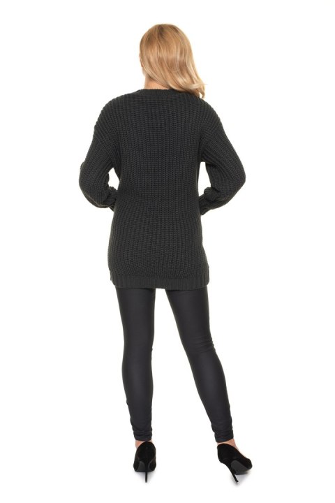 Sweter Model 70040 Grafit - PeeKaBoo Sweter Model 70040 Grafit - PeeKaBoo
