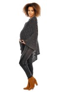 Sweter Poncho model 30012C Graphit - PeeKaBoo