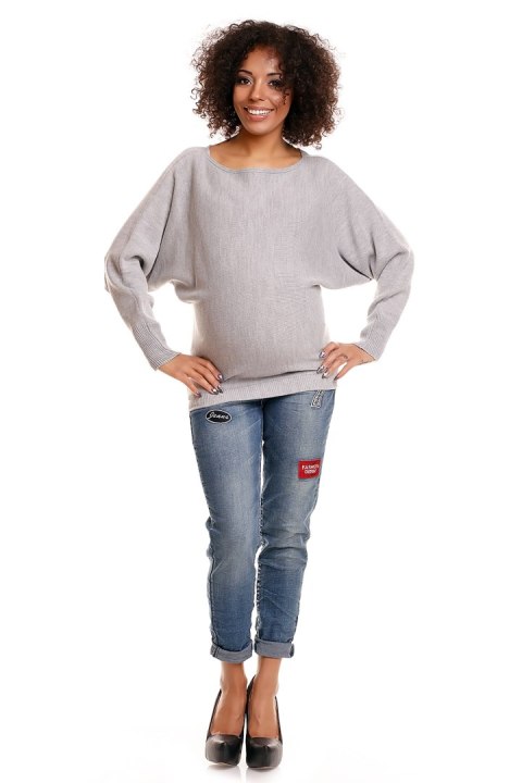Sweter model 70003C Light Gray - PeeKaBoo Sweter model 70003C Light Gray - PeeKaBoo