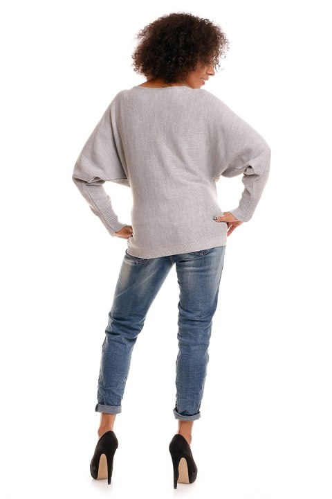 Sweter model 70003C Light Gray - PeeKaBoo Sweter model 70003C Light Gray - PeeKaBoo