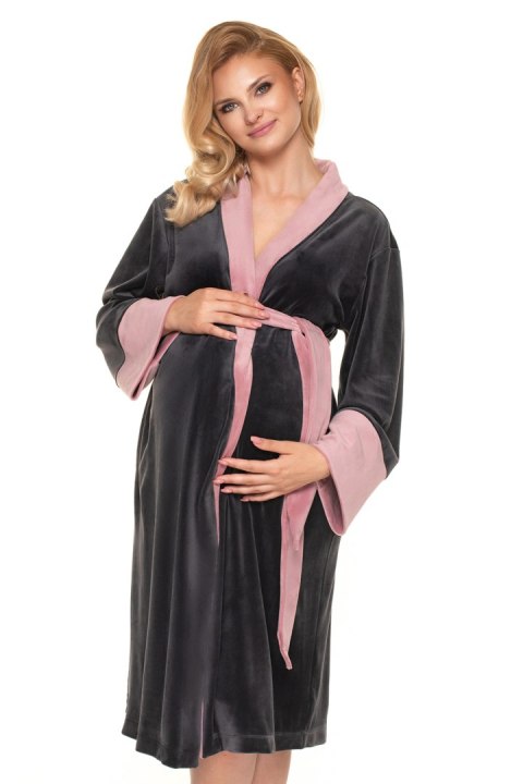 Szlafrok Model 0201 Grafit - PeeKaBoo Szlafrok Model 0201 Grafit - PeeKaBoo