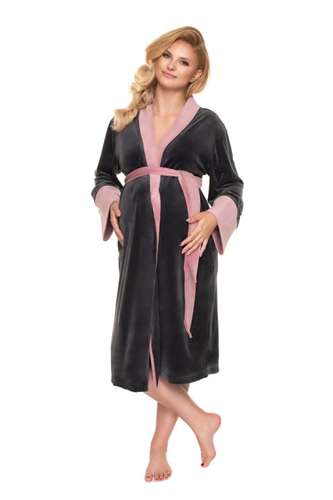Szlafrok Model 0201 Grafit - PeeKaBoo Szlafrok Model 0201 Grafit - PeeKaBoo