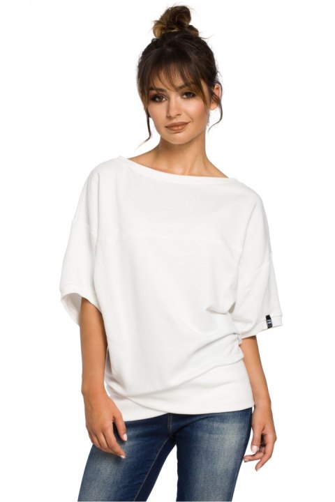 Bluza Damska Model B048 Ecru - BeWear Bluza Damska Model B048 Ecru - BeWear