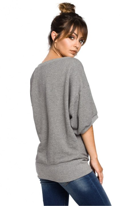 Bluza Damska Model B048 Grey - BeWear Bluza Damska Model B048 Grey - BeWear