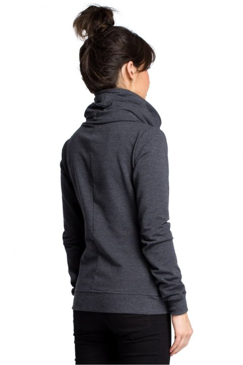 Bluza Damska Model B071 Grafit - BeWear Bluza Damska Model B071 Grafit - BeWear