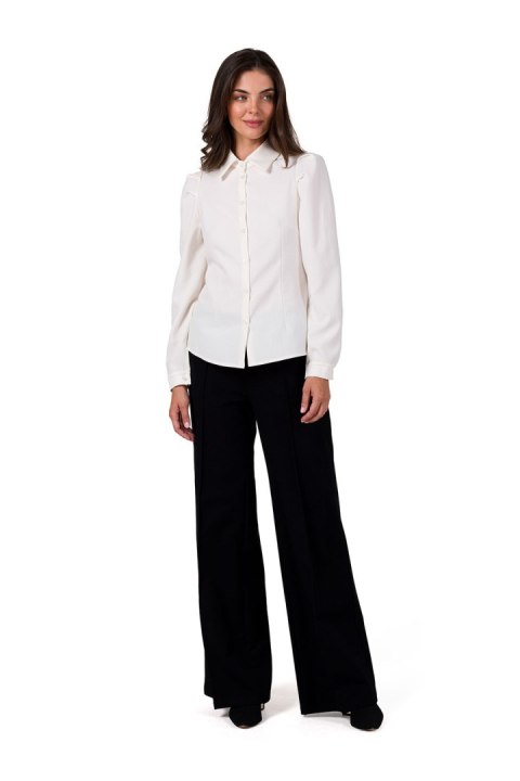 Koszula Damska Model B277 Śmietana - BeWear Koszula Damska Model B277 Śmietana - BeWear