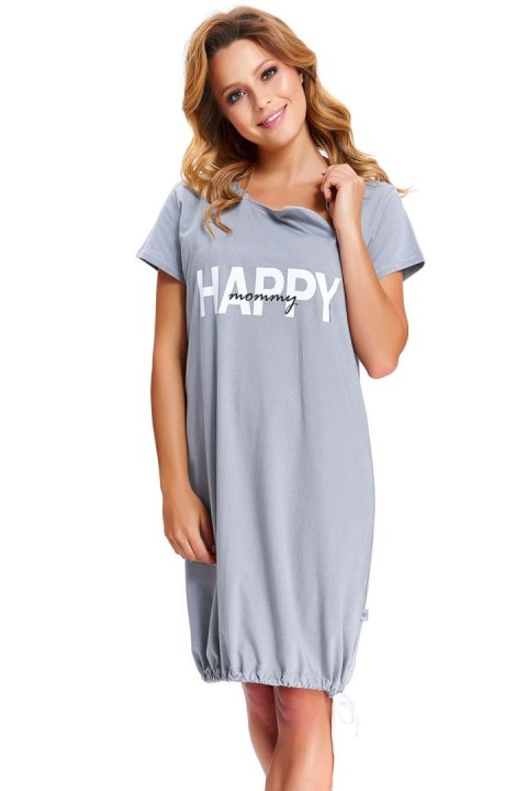 Koszulka nocna Koszula Ciążowa Model TCB.9504 Grey - Dn-nightwear Koszulka nocna Koszula Ciążowa Model TCB.9504 Grey - Dn-nightwear