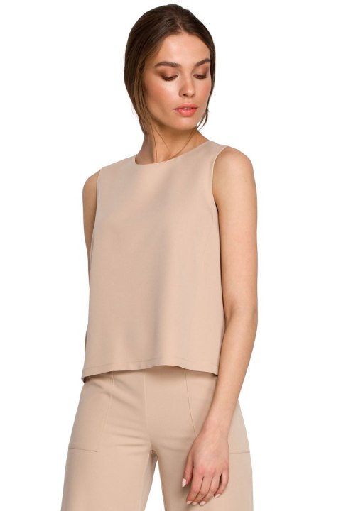 Bluzka Model S257 Beige - Stylove Bluzka Model S257 Beige - Stylove