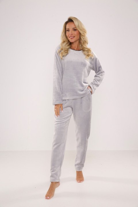 Piżama Damska Model Soft 669 Grey - De Lafense Piżama Damska Model Soft 669 Grey - De Lafense
