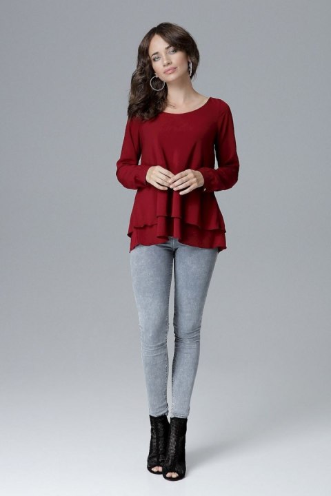Bluzka Model L020 Bordo - Lenitif Bluzka Model L020 Bordo - Lenitif