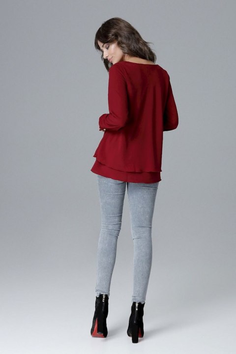 Bluzka Model L020 Bordo - Lenitif Bluzka Model L020 Bordo - Lenitif