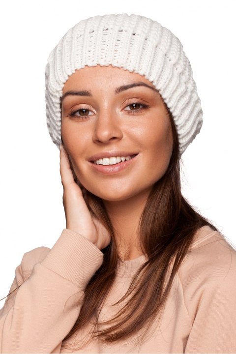 Beret Model BK060 Ecru - BE Knit Beret Model BK060 Ecru - BE Knit
