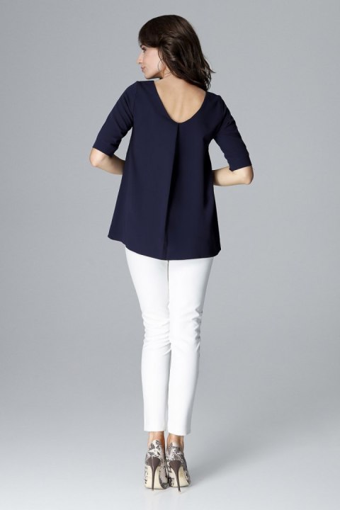Bluzka Model L002 Navy - Lenitif Bluzka Model L002 Navy - Lenitif