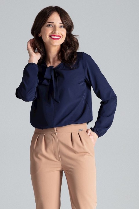 Bluzka Model L030 Navy - Lenitif Bluzka Model L030 Navy - Lenitif
