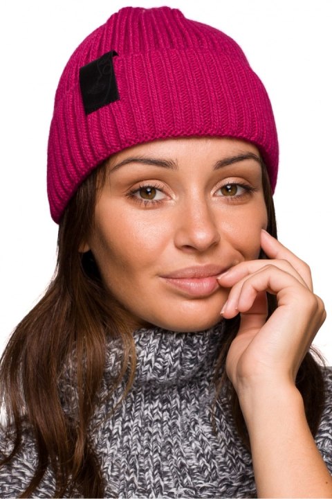 Czapka Damska Model BK059 Malina - BE Knit Czapka Damska Model BK059 Malina - BE Knit
