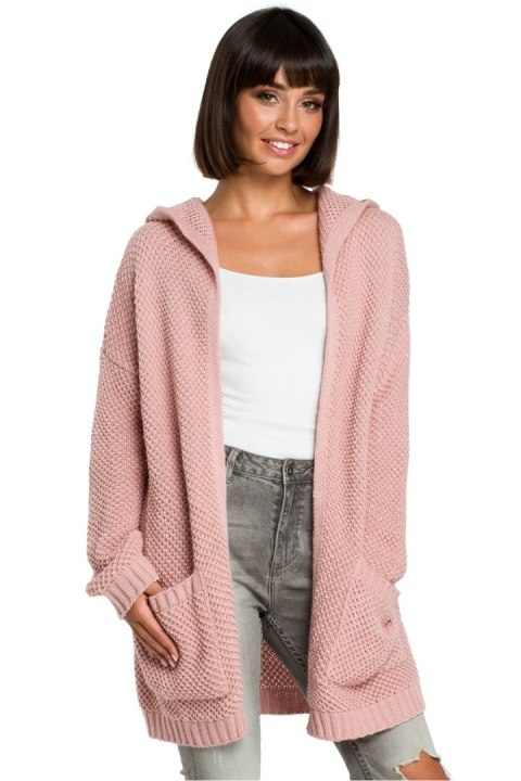 Sweter Damski Model BK002 Pink - BE Knit Sweter Damski Model BK002 Pink - BE Knit
