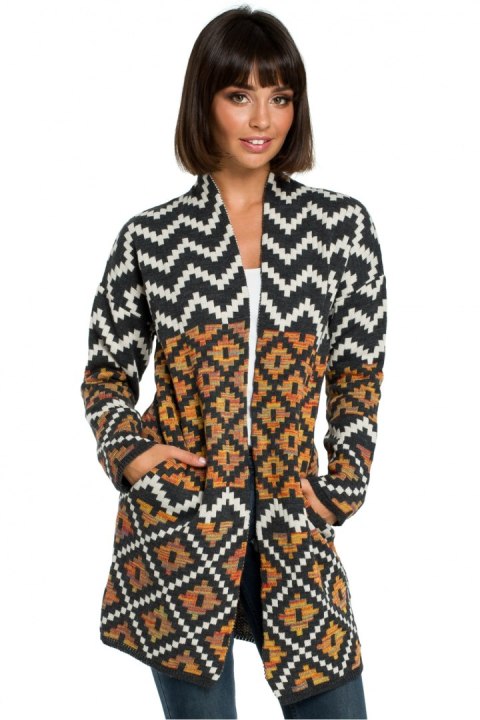 Sweter Damski Model BK007 Model 1 Multicolor - BE Knit Sweter Damski Model BK007 Model 1 Multicolor - BE Knit