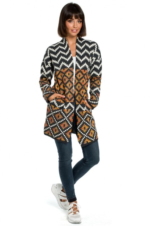 Sweter Damski Model BK007 Model 1 Multicolor - BE Knit Sweter Damski Model BK007 Model 1 Multicolor - BE Knit
