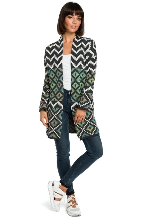 Sweter Damski Model BK007 Model 2 Multicolor - BE Knit Sweter Damski Model BK007 Model 2 Multicolor - BE Knit
