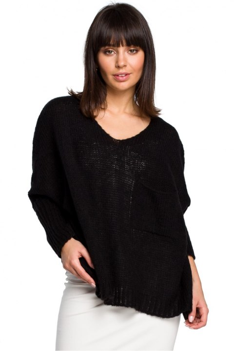 Sweter Damski Model BK018 Black - BE Knit Sweter Damski Model BK018 Black - BE Knit