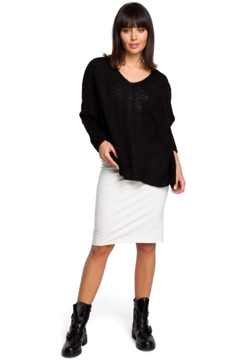 Sweter Damski Model BK018 Black - BE Knit Sweter Damski Model BK018 Black - BE Knit