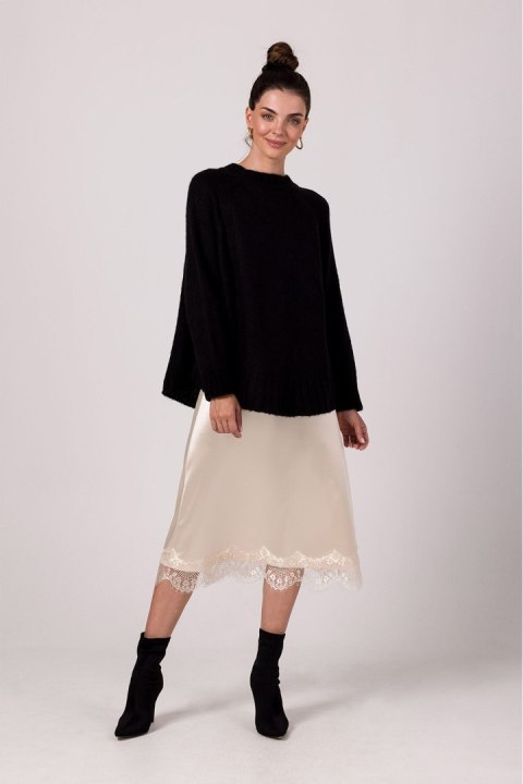 Sweter Damski Model BK105 Black - BE Knit Sweter Damski Model BK105 Black - BE Knit