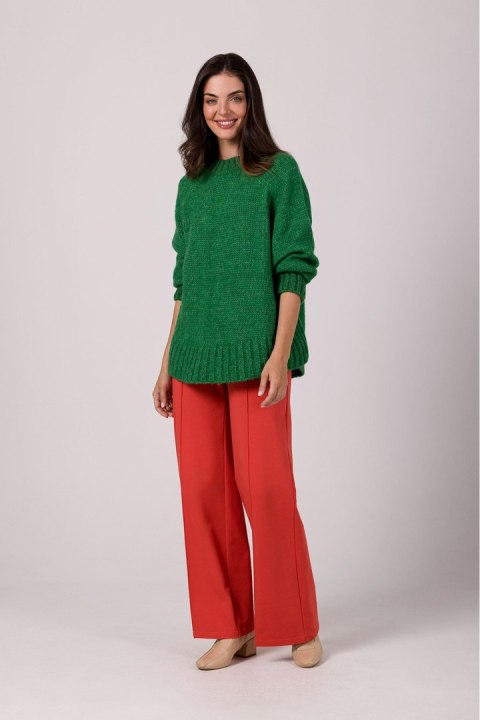 Sweter Damski Model BK105 Szmaragd - BE Knit Sweter Damski Model BK105 Szmaragd - BE Knit