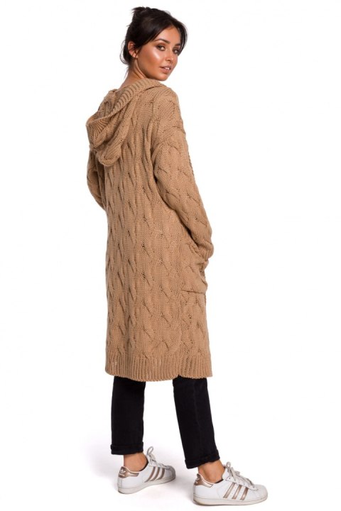Sweter Kardigan Model BK033 Carmel - BE Knit Sweter Kardigan Model BK033 Carmel - BE Knit