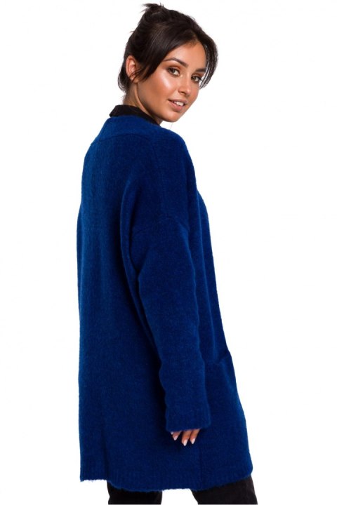Sweter Kardigan Model BK034 Szafir - BE Knit Sweter Kardigan Model BK034 Szafir - BE Knit
