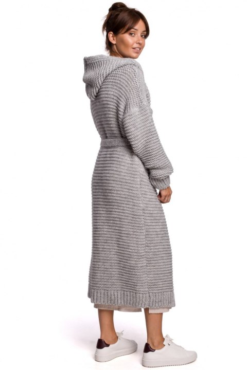 Sweter Kardigan Model BK054 Grey - BE Knit Sweter Kardigan Model BK054 Grey - BE Knit