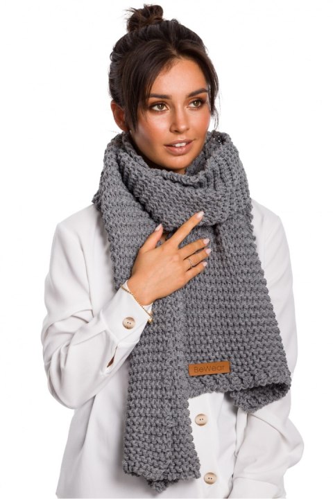 Szalik Model BK041 Grey - BE Knit Szalik Model BK041 Grey - BE Knit
